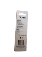 A LERIN 10mm carded package for a cutting tip, photographed on a light-colored workbench surface with some surrounding clutter visible.