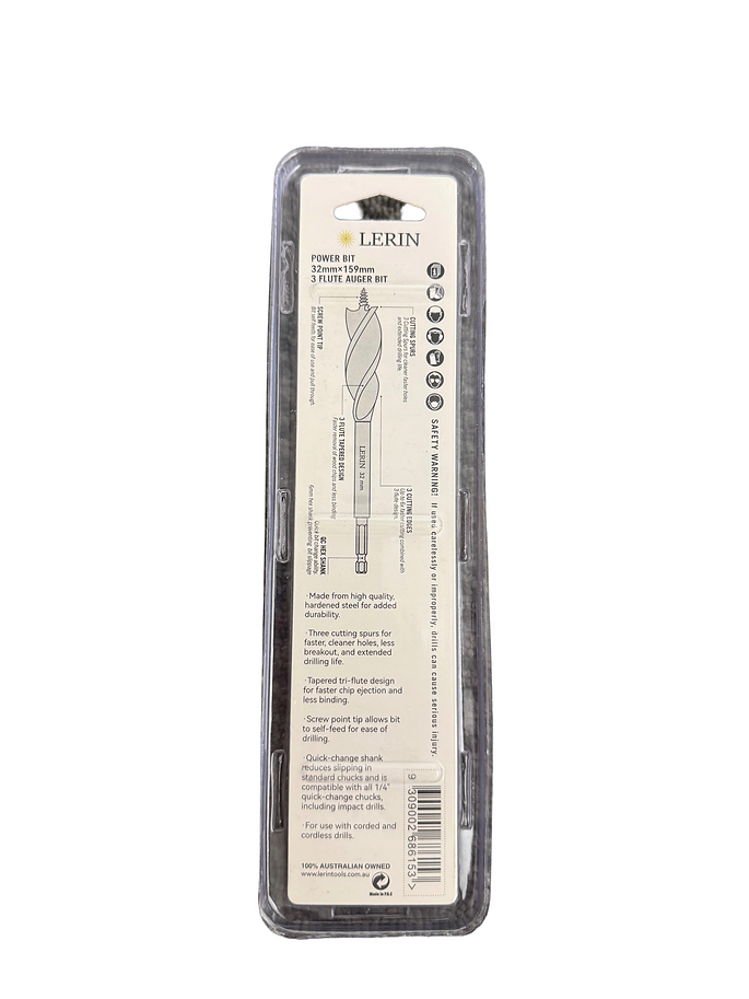 32mm 3-Flute Auger Bit - LT-AUG-32