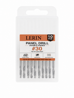 Pack of 10 panel drill bits by LERIN with double-ended design on a white background.
