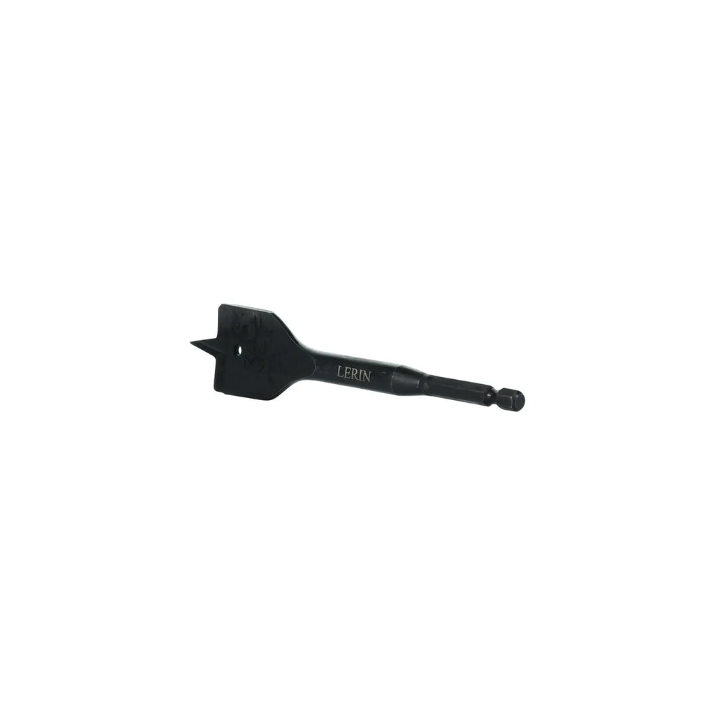 Lerin Tools 32mm SharpEdge spade bit on workbench with trade tools