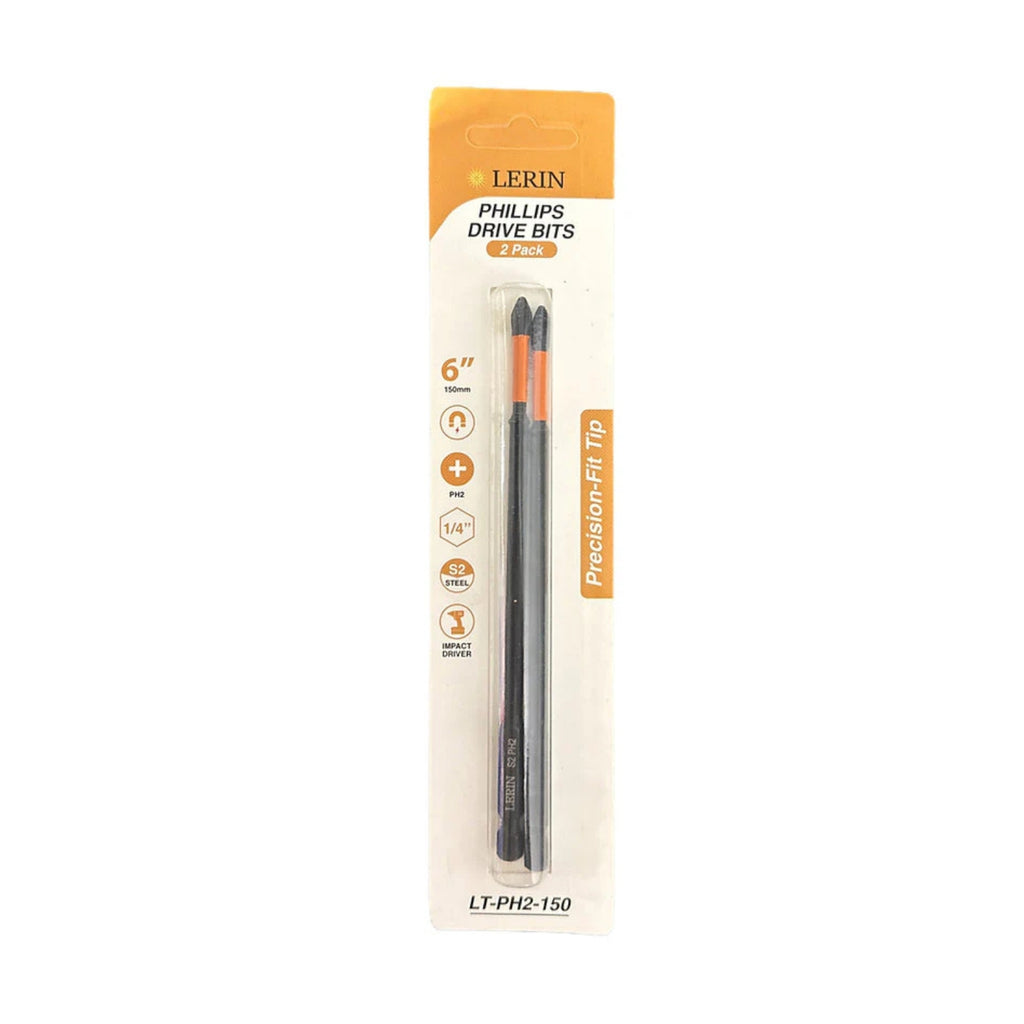 Lerin Tools PH2 150mm driver bit LT-PH2-150 with 1/4 inch hex shank