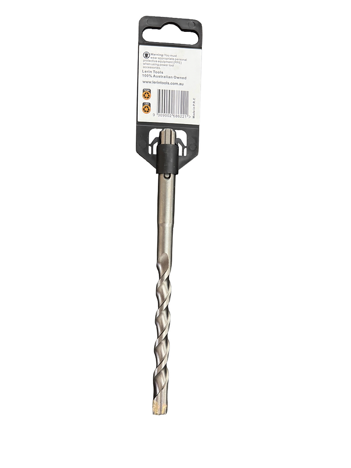 Close-up of tungsten carbide head on Lerin 10mm SDS Plus masonry drill bit