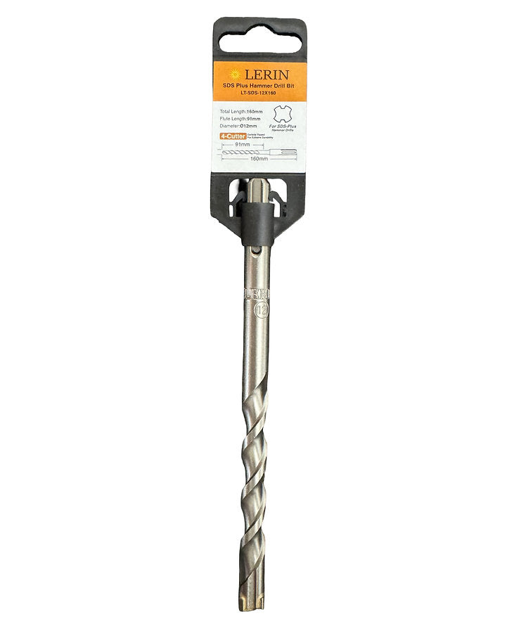 Lerin 12mm SDS Plus masonry drill bit 160mm LT-SDS-12X160 for concrete and brick