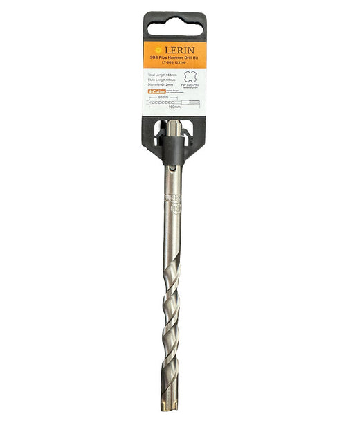 Lerin 12mm SDS Plus masonry drill bit 160mm LT-SDS-12X160 for concrete and brick