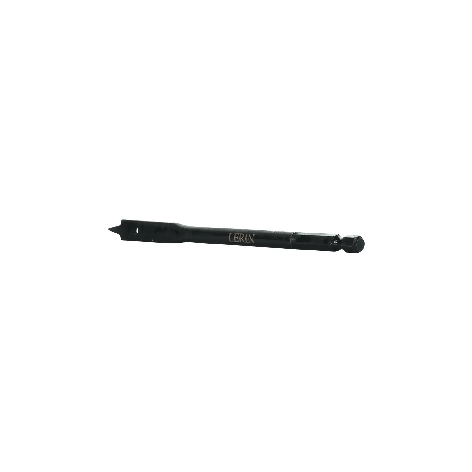 Hex shank of Lerin Tools 10mm SharpEdge spade bit for secure drill fit

