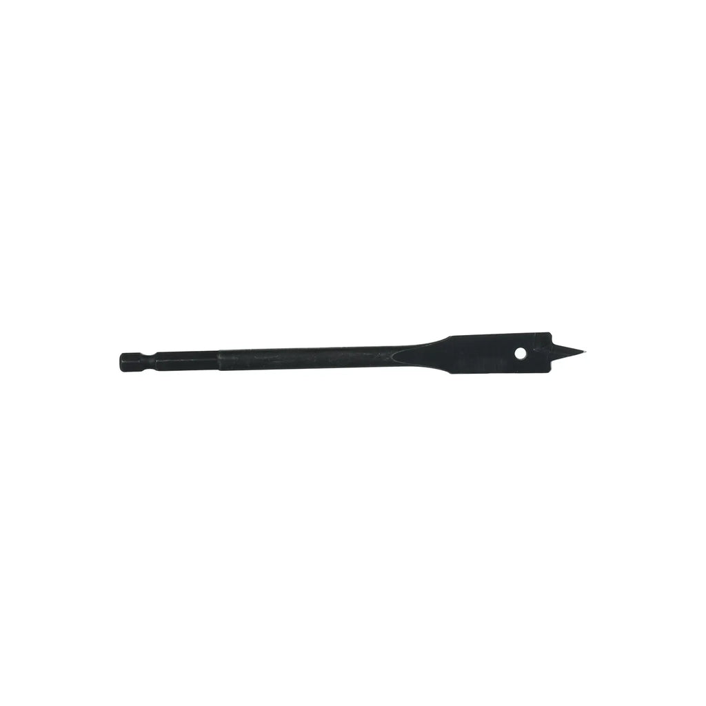 Hex shank of Lerin Tools 14mm SharpEdge spade bit for secure drill fit

