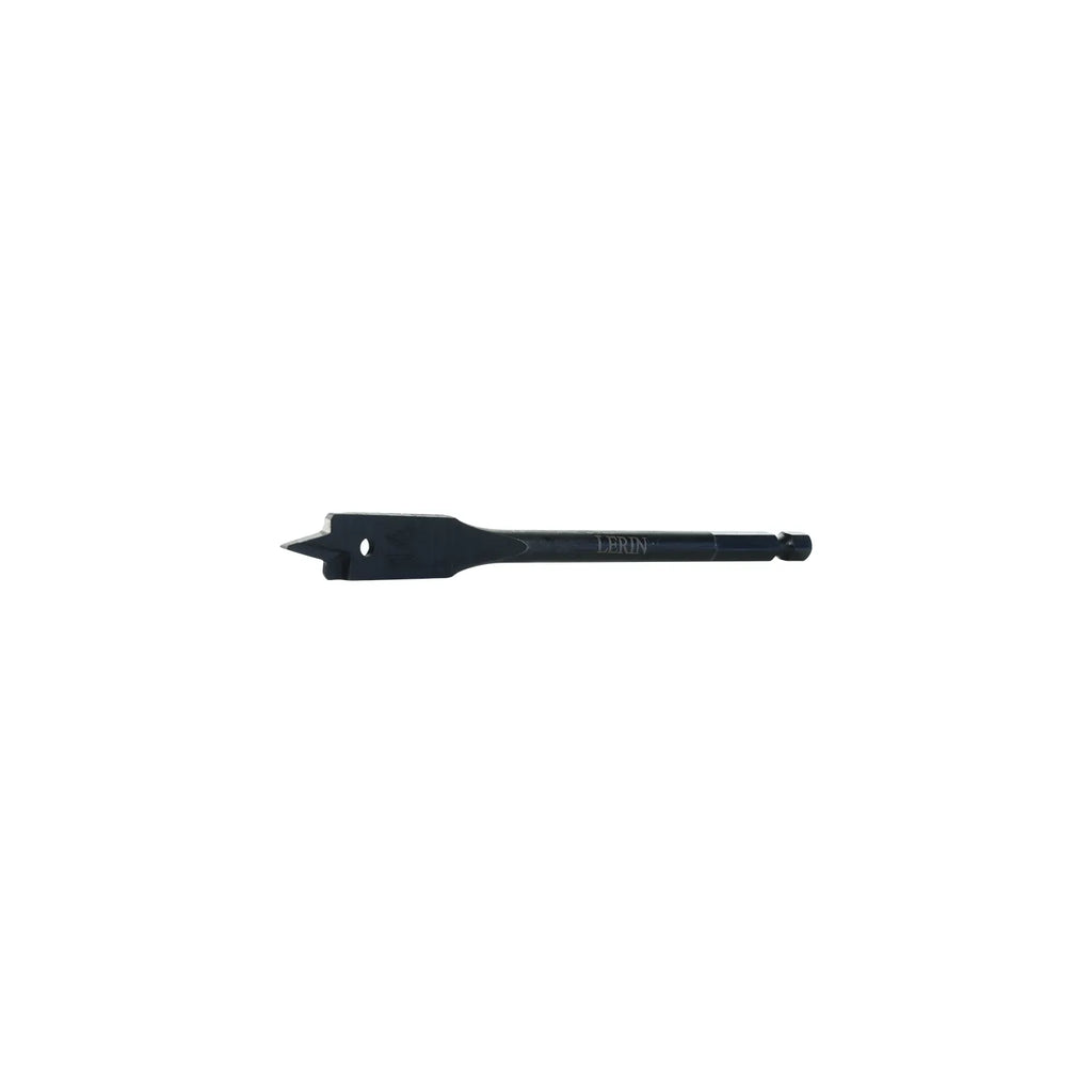 14mm SharpEdge spade bit drilling a clean hole through timber

