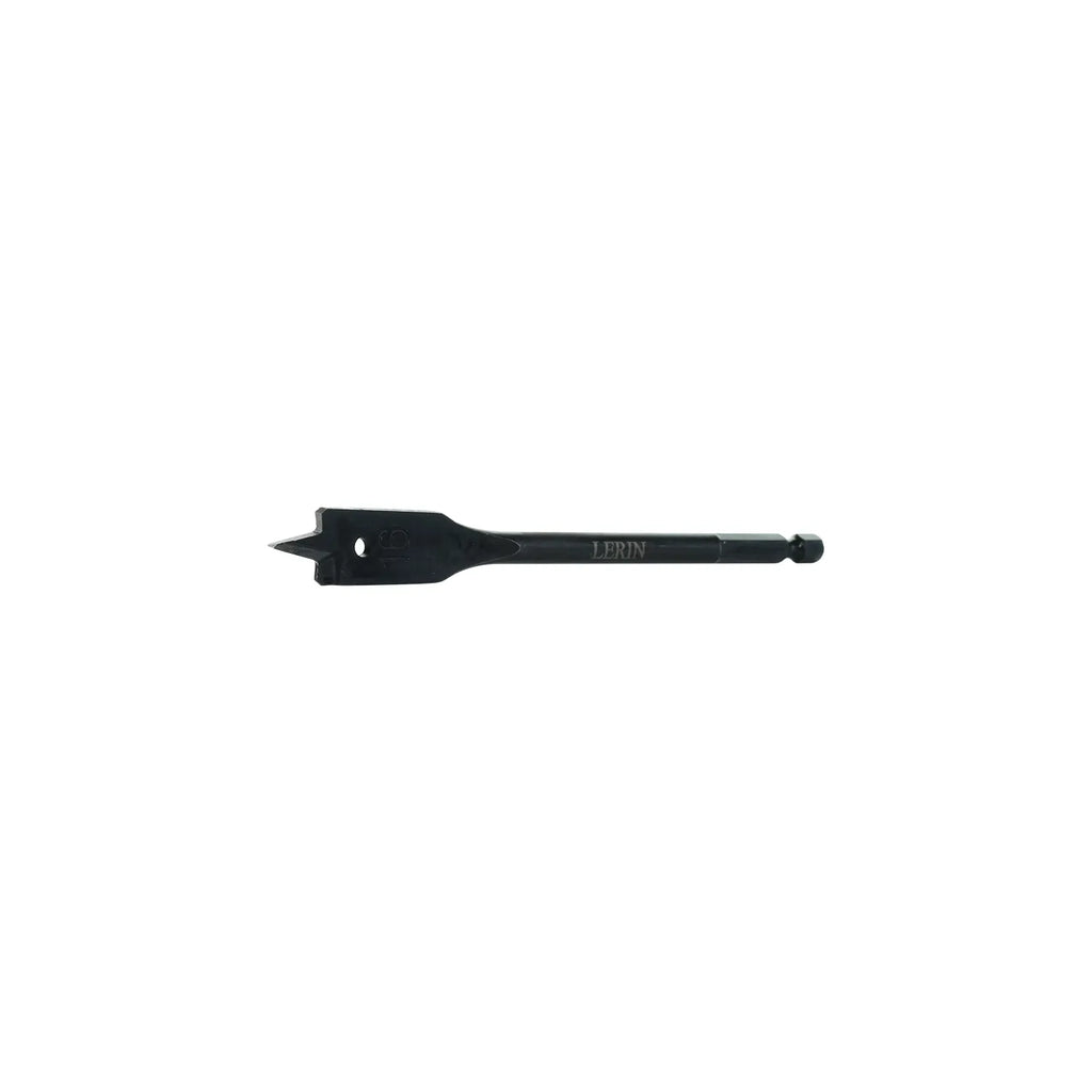 Lerin Tools 16mm SharpEdge spade bit on workbench with trade tools
