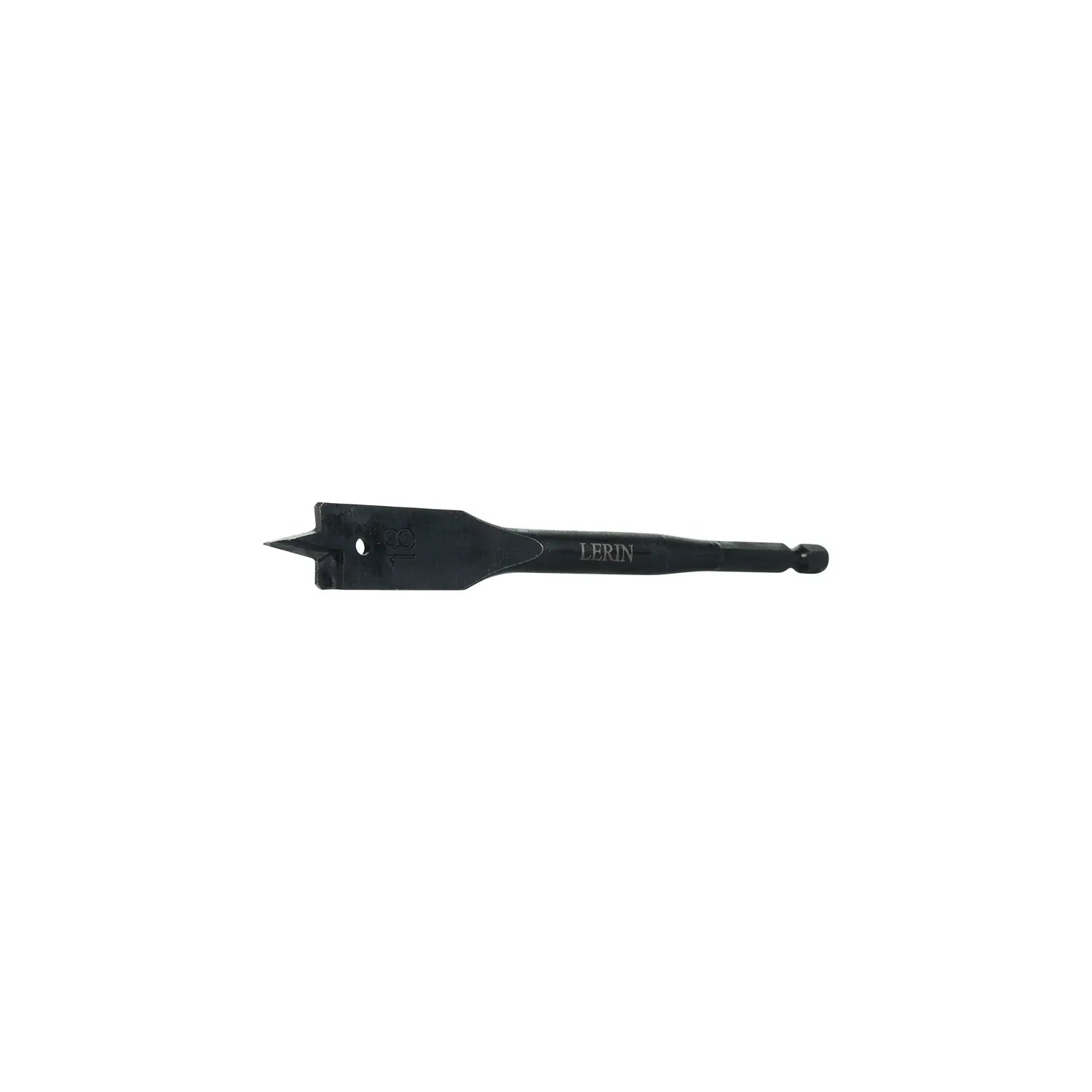 Hex shank of Lerin Tools 18mm SharpEdge spade bit for secure drill fit