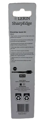 Side view of Lerin Tools 18mm SharpEdge spade bit showing cutting profile